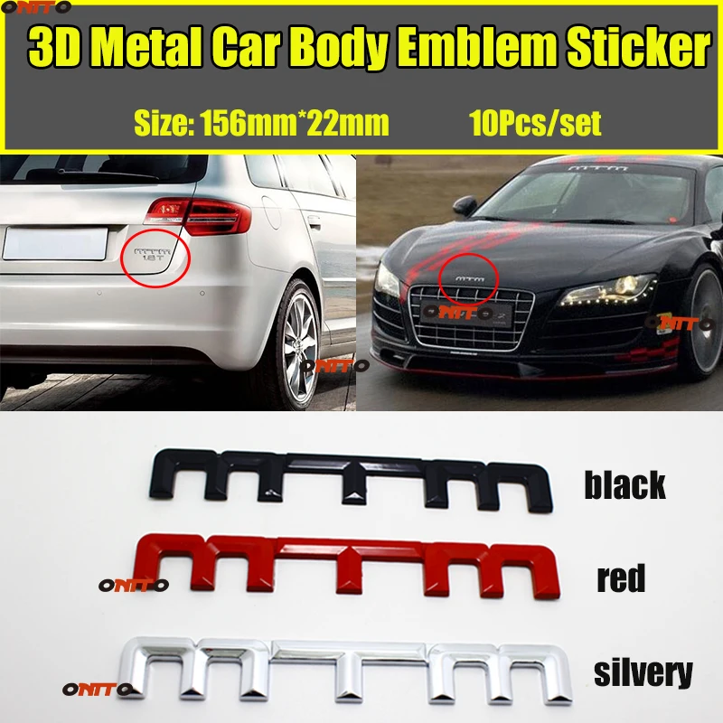 Металлический 3d логотип MTM аксессуары для боковых кузовов автомобиля наклейка с