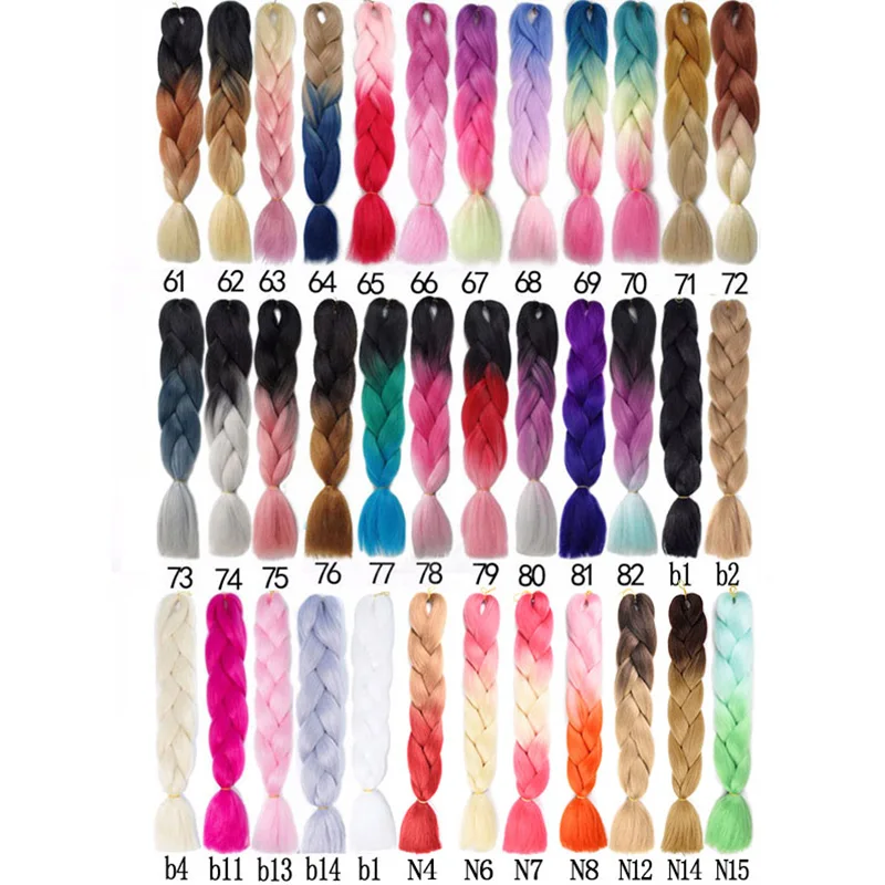Синтетические косички Beyond Beauty 100 цветов г волосы для наращивания|Косы Jumbo| | - Фото №1