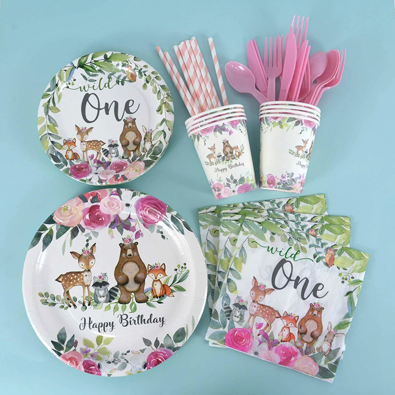 Одноразовая посуда в виде лисы сафари джунглей | Дом и сад