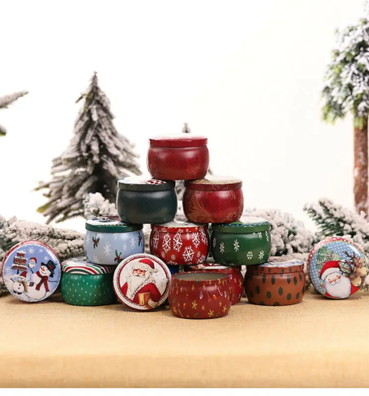 Рождество бездымного ароматом олова ароматерапевтическая свеча Природный