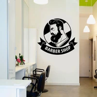 vinyl waterproof high quality barber shop wall decals mens salon hairdressing stickers all barbershop fashion decorative art15