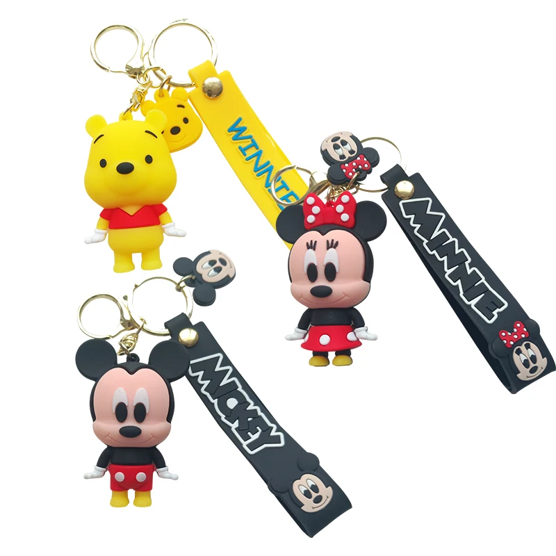 Брелок для ключей с мультяшным Микки Минни Маус Пух медведь тигр Дональд Дак