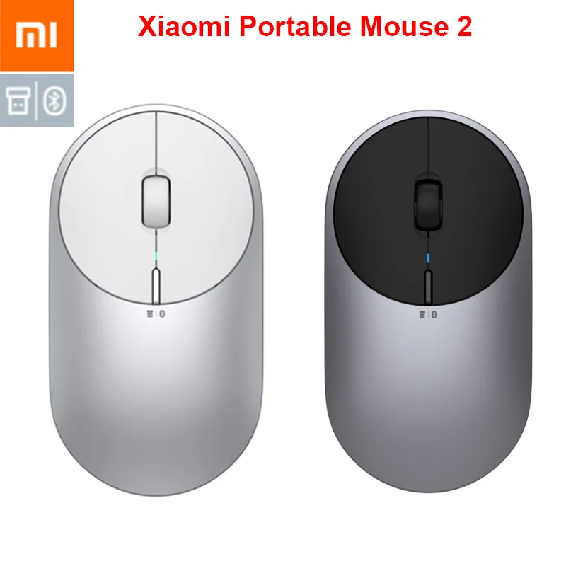Новейшая оригинальная портативная мышь Xiaomi Mi 2 4 DPI 4000 2400 1800 1200 Bluetooth RF2.4