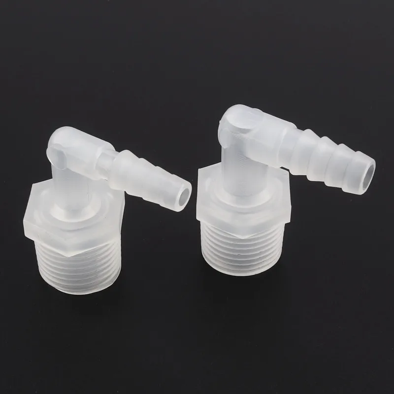 

5pcs NuoNuoWell G1/2 To 6.4~19.5mm PP Elbow Connectors Aquarium Fish Tank Hose Joints Air Pump Fittings Micro Irrigation Adapter
