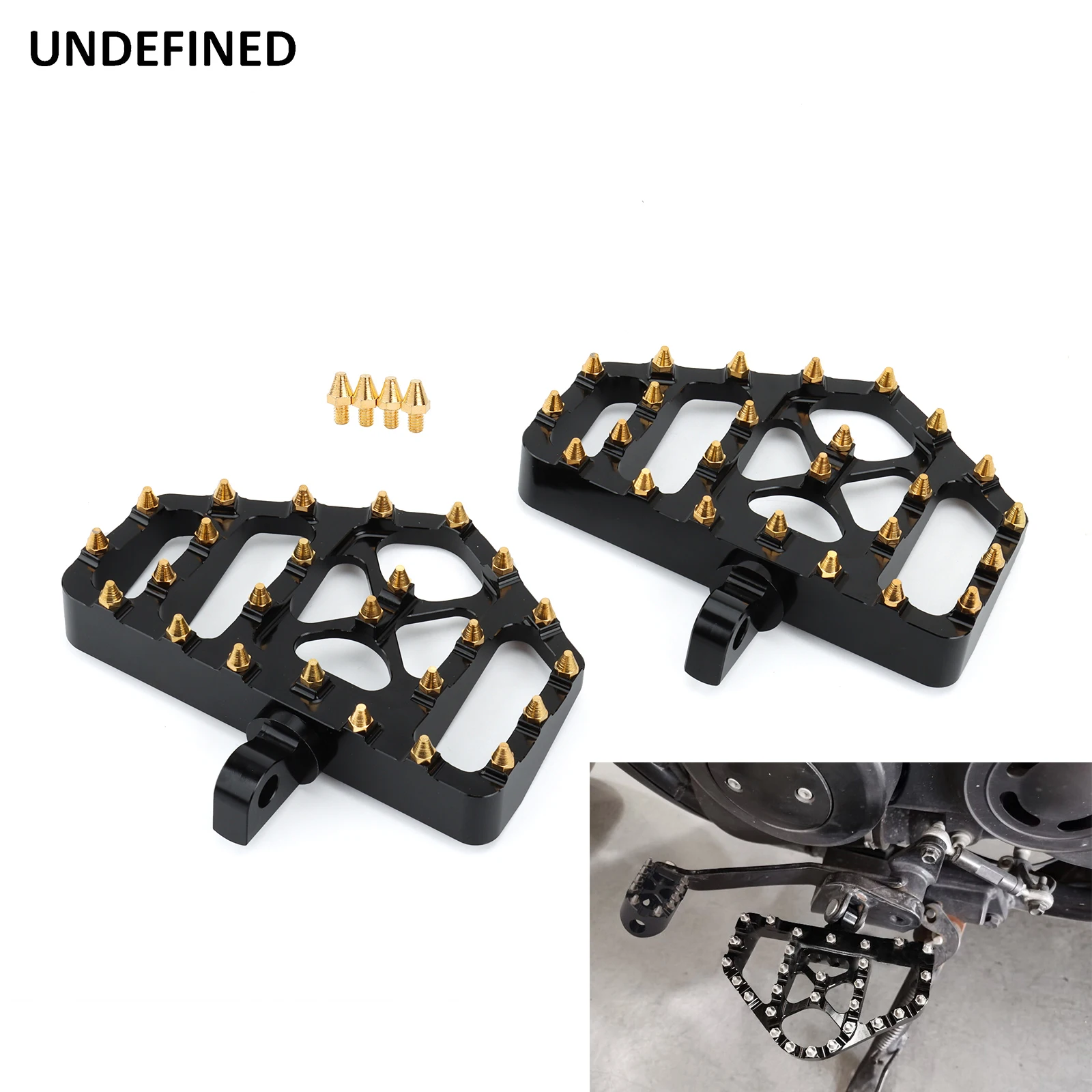 

Motorcycle Foot Pegs MX Offroad Footpegs Wide Fat Footrest Pedals 360 Roating for Harley Dyna Fatboy Sportster 883 Street Bob