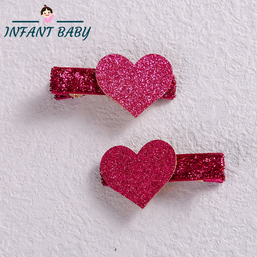 

2Pcs/Set New Cute Cartoon Heart Type Metal Candy Color Baby BB Clips Girls Hairpins Hair Clip Kids Headwear Children Accessories