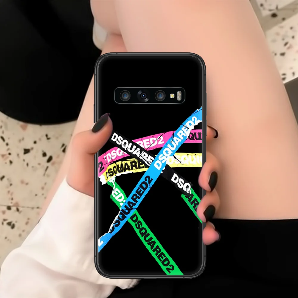 

Italy Fashion Brand D2 Phone Case For Samsung Galaxy Note S 8 9 10 20 Plus E Lite Ultra Black black Back Trend Funda Pretty