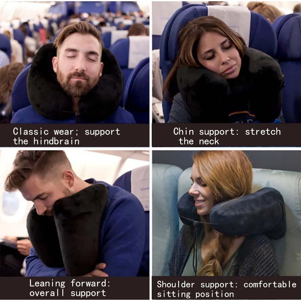 Надувные подушки U образной формы для путешествий портативная подушка шеи