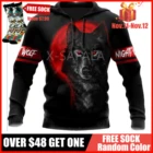 Толстовка унисекс на молнии, с 3D-принтом волк