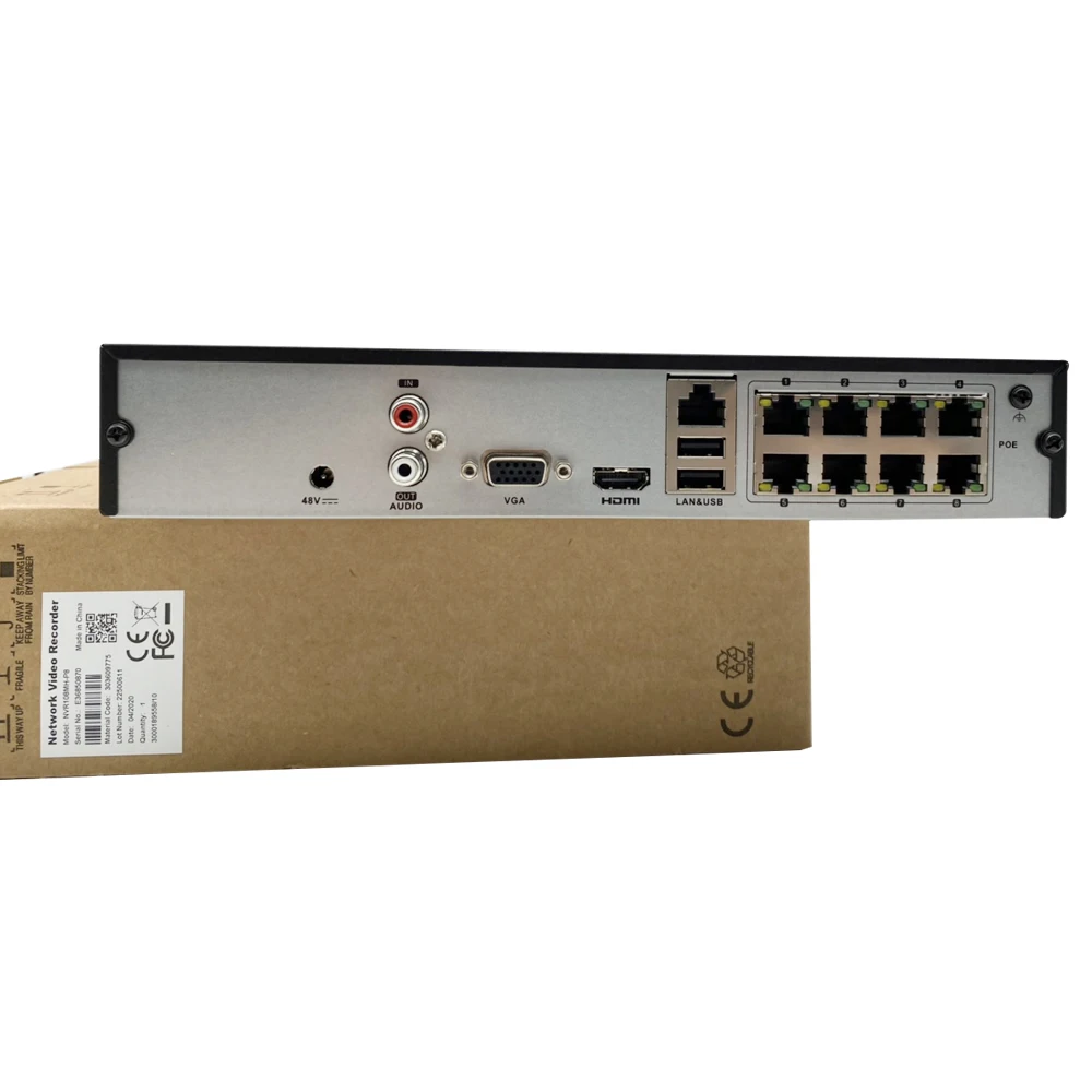 UniLook 8CH NVR 6 шт. 8MP 4K Серый купол POE IP камера комплект 2 8 мм фиксированный объектив
