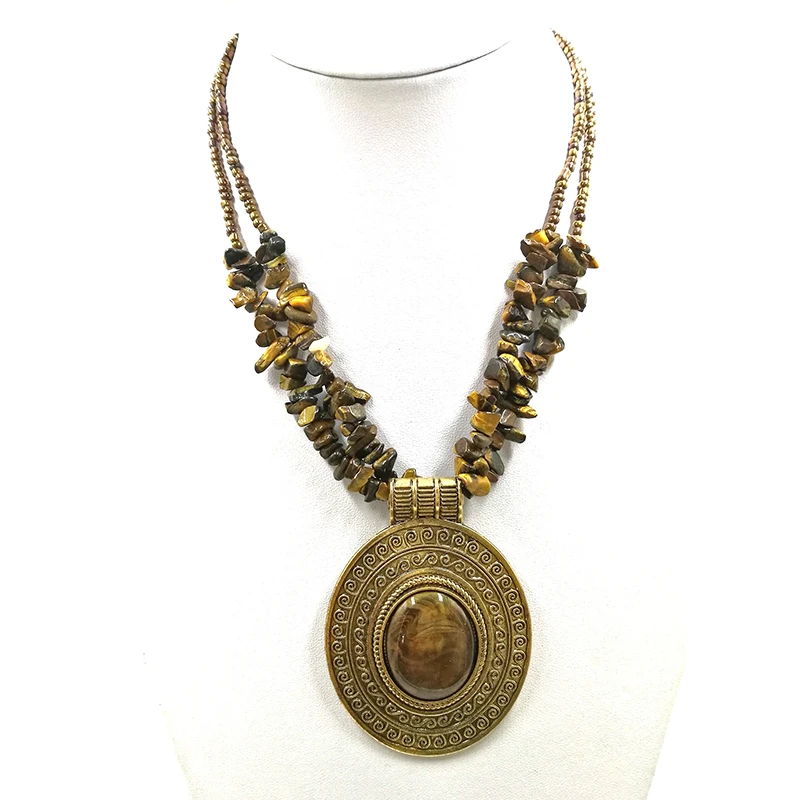 Ожерелье-чокер в стиле бохо большая Подвеска для женщин винтажное ожерелье с