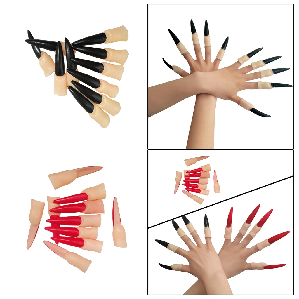 

False Witch Finger Nail Party Supplies Scary Makeup DIY Decor Gift Funny Toys