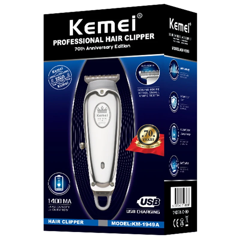 

Original full metal housing powerful kemei hair trimmer for men electric beard trimmer clipper hair cutting machine rechargeable