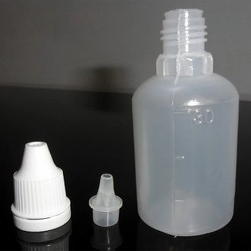 Бутылочки для жидкостей с наконечником иглы пустая сжимаемая многоразовая