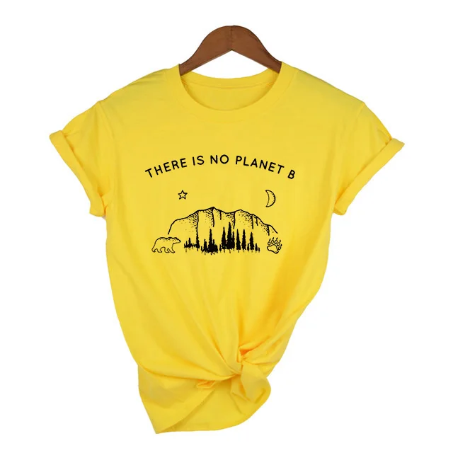 FJ09-FSTYE- Футболка с надписью «There Is No Planet B», женские футболки tumblr, модная одежда, Женская забавная футболка, уличный стиль - Цвет: FJ09-FSTYE-