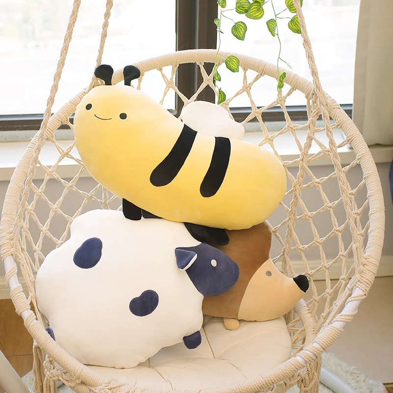 

Cartoon Soft Animal Plush Toy Plush Pillow Bee Hedgehog Sheep Stuffed Plush Animal Girl Gifts Toys for Children Home Decor