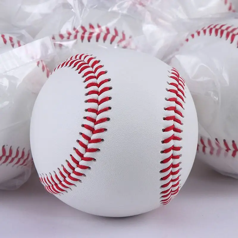 

Белый бейсбольный мяч из мягкой воловьей кожи для начинающих, Детская тренировка, оптовая продажа, Профессиональный Кожаный мяч для софтбо...