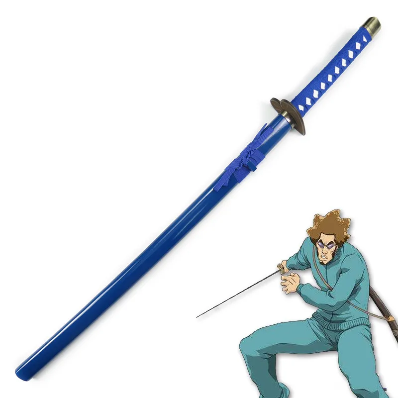 

[Funny] 100cm Cosplay Anime Bleach Aikawa Robu weapon Wooden Sword model Costume party Anime show Japan samurai sword gift toy