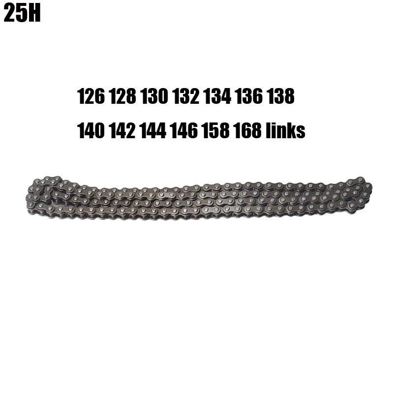 

25H 126 128 130 132 134 136 138 140 142 144 146 158 168 Links Chain For 47cc 49cc Mini Dirt Pit Pocket Bikes Minimoto ATV