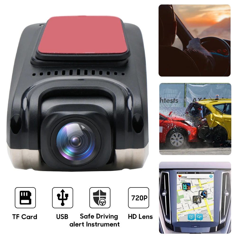 BORUiT USB ADAS Автомобильный видеорегистратор камера Full HD 720P для вождения видео регистратор камера gps слежение ночное видение видеорегистратор для системы Android