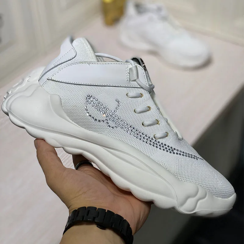

2021 Luxury Brand Men Running Shoes Casual Fashion Real Leather Sport Shoes For Male Outdoor Athletic Walking Men's Sneakers