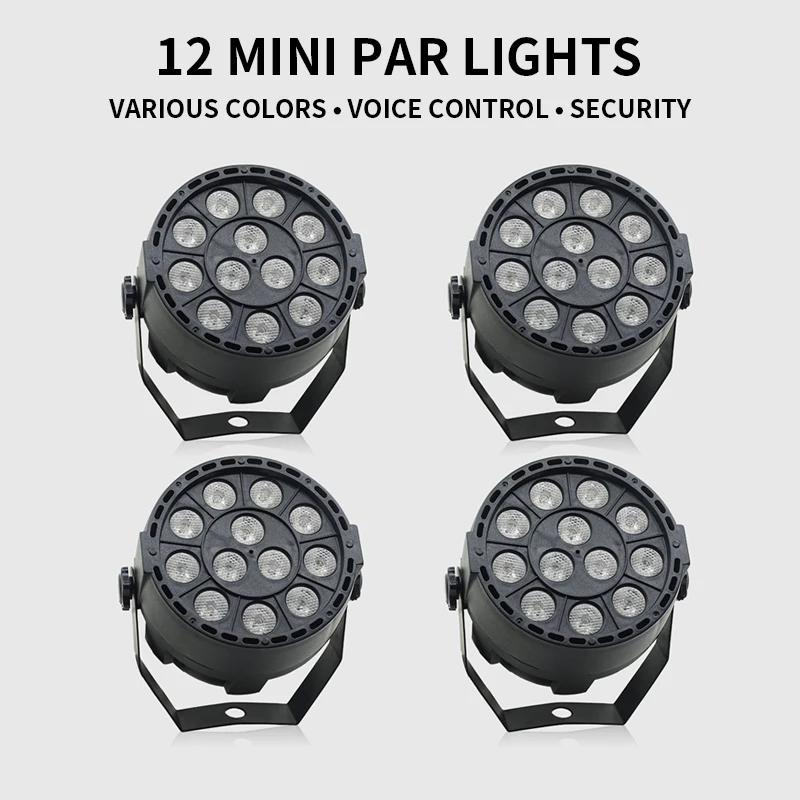 4 шт./лот 12x3W мини светодиодный Par RGB 3in1 СВЕТОДИОДНЫЙ сценический светильник 12*3 Вт
