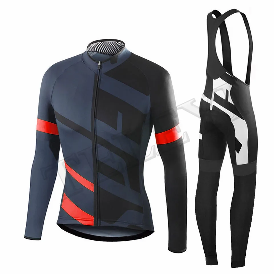Cycling set Черная специальная профессиональная команда с длинным рукавом Майки для велоспорта/Ropa Ciclismo Майо Одежда для велоспорта/Mtb Одежда для езды на велосипеде - Цвет: Cycling set