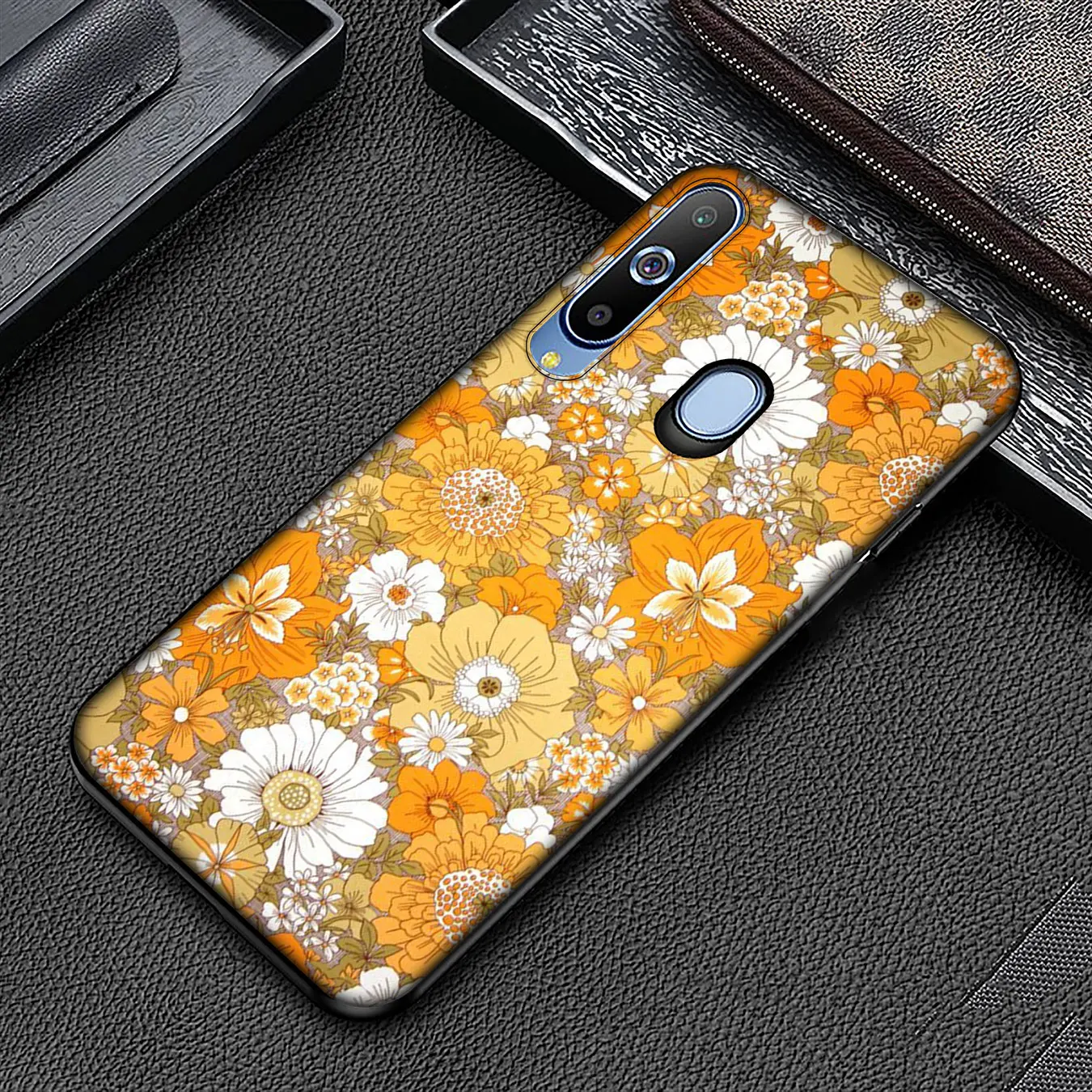 IYICAO Daisy Peony Flowers fashion Soft Silicone Phone Case for Samsung Galaxy A6 A9 A8 A7 2018 A3 A5 Note 9 8 10 Plus 20 Ultra | Мобильные