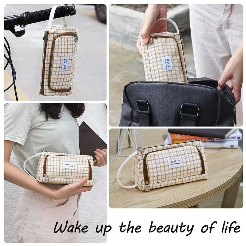 

ANGOO Pencil Case Big Capacity Pencil Pen Pouch with Handle Stationery Bag Supplies Box for Student Office