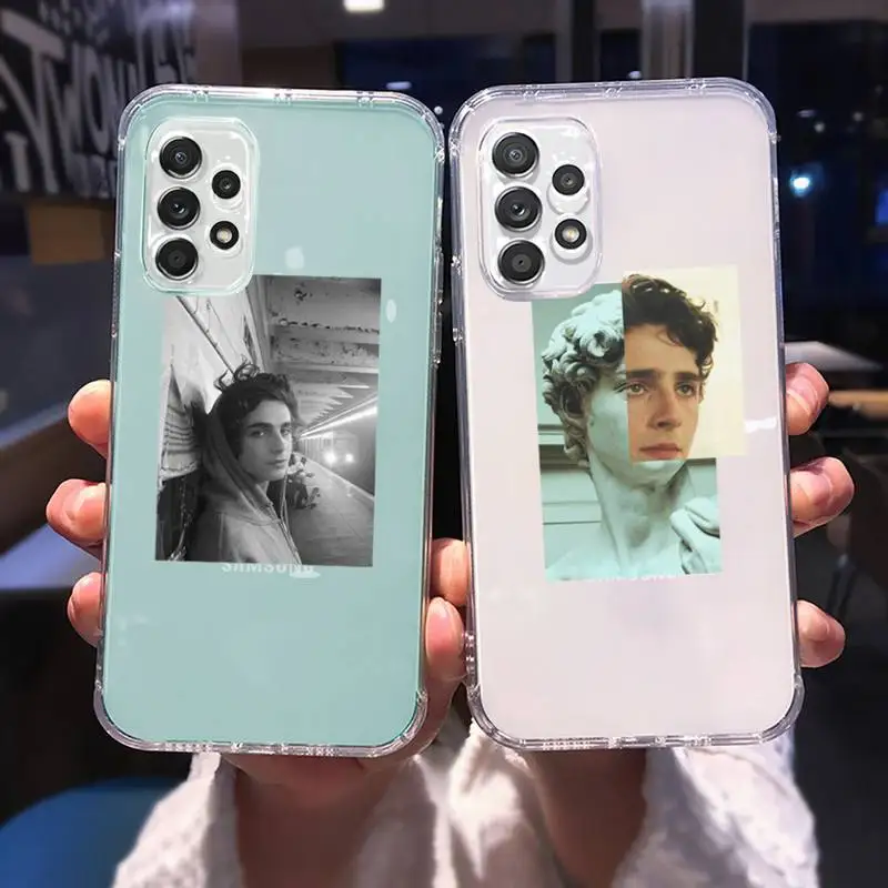 

Timothy Chalmet actor Phone Case Transparent For Samsung Galaxy A S 8 9 10 12 20 21 40 50 52 51 70 71 2019 fe 5g ultra plus