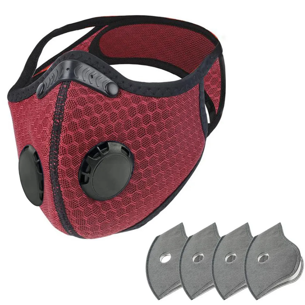 1 шт. и 4 фильтрами детская Маска дыхательный клапан утепленные смога маска теплая