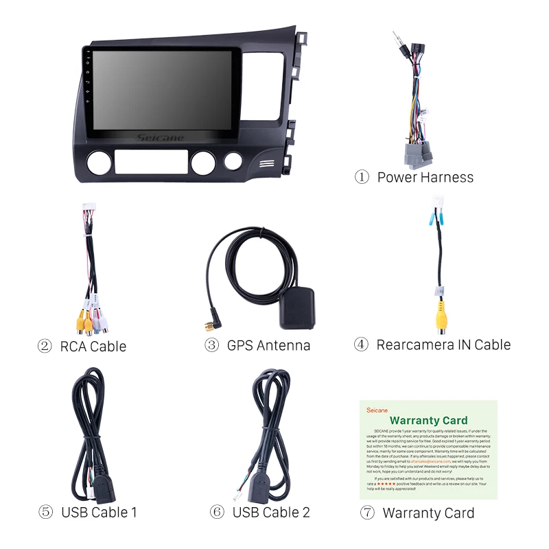 Seicane 10 1 дюймов Android 0 gps навигация автомобильное радио Bluetooth Мультимедиа для HONDA CIVIC