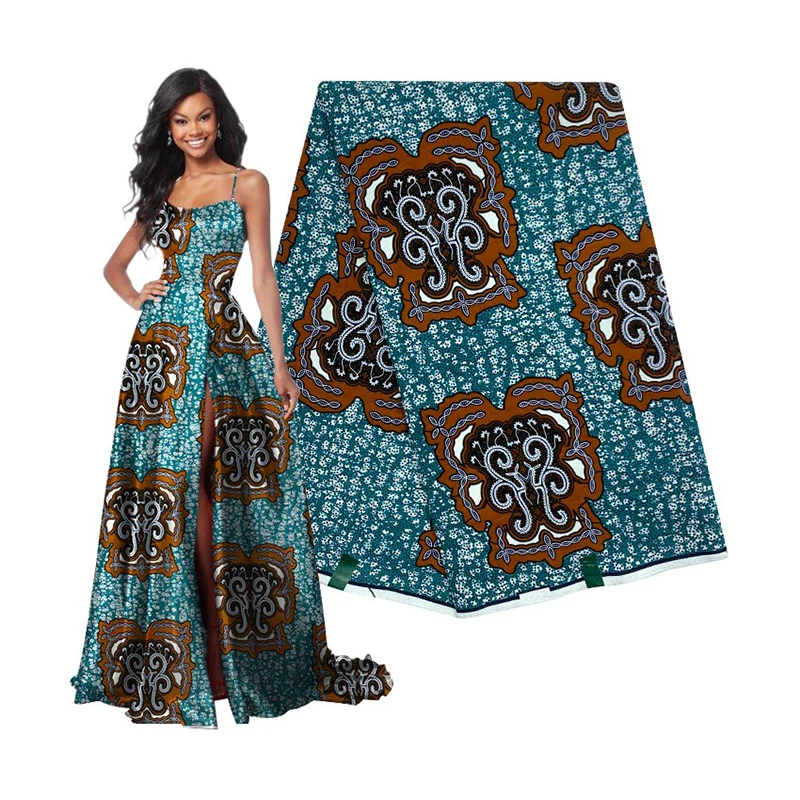 

Sinya Latest Fashion Nigerian Ankara 100% Cotton Guaranteed Veritable Wax African Real Wax Prints Fabric 6 Yards