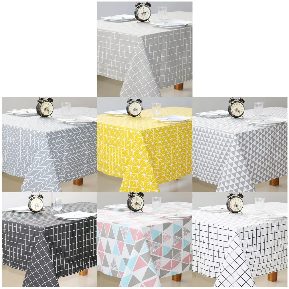 Скатерть из хлопка и льна современная простота Современная скатерть в стиле