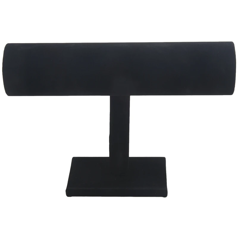 

T-shaped velvet display unit for bracelets and watches Black