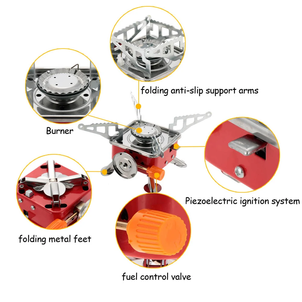 Туристическая газовая горелка портативная складная Ультралегкая туристическая