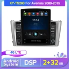 Автомобильный аудиоскоп Tesla style для Toyota Avensis T25 2009 2010 -2015, GPS-навигатор, Android DSP 2 ГБ + 32 ГБ SWC
