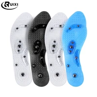 unisex magnetic massage insoles foot acupressure shoe pads therapy slimming insoles for weight loss transparent