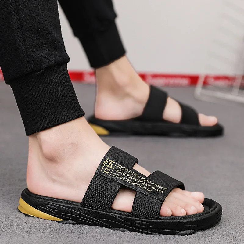 Мужские летние сандалии красные сетчатые для улицы в Корейском стиле лето