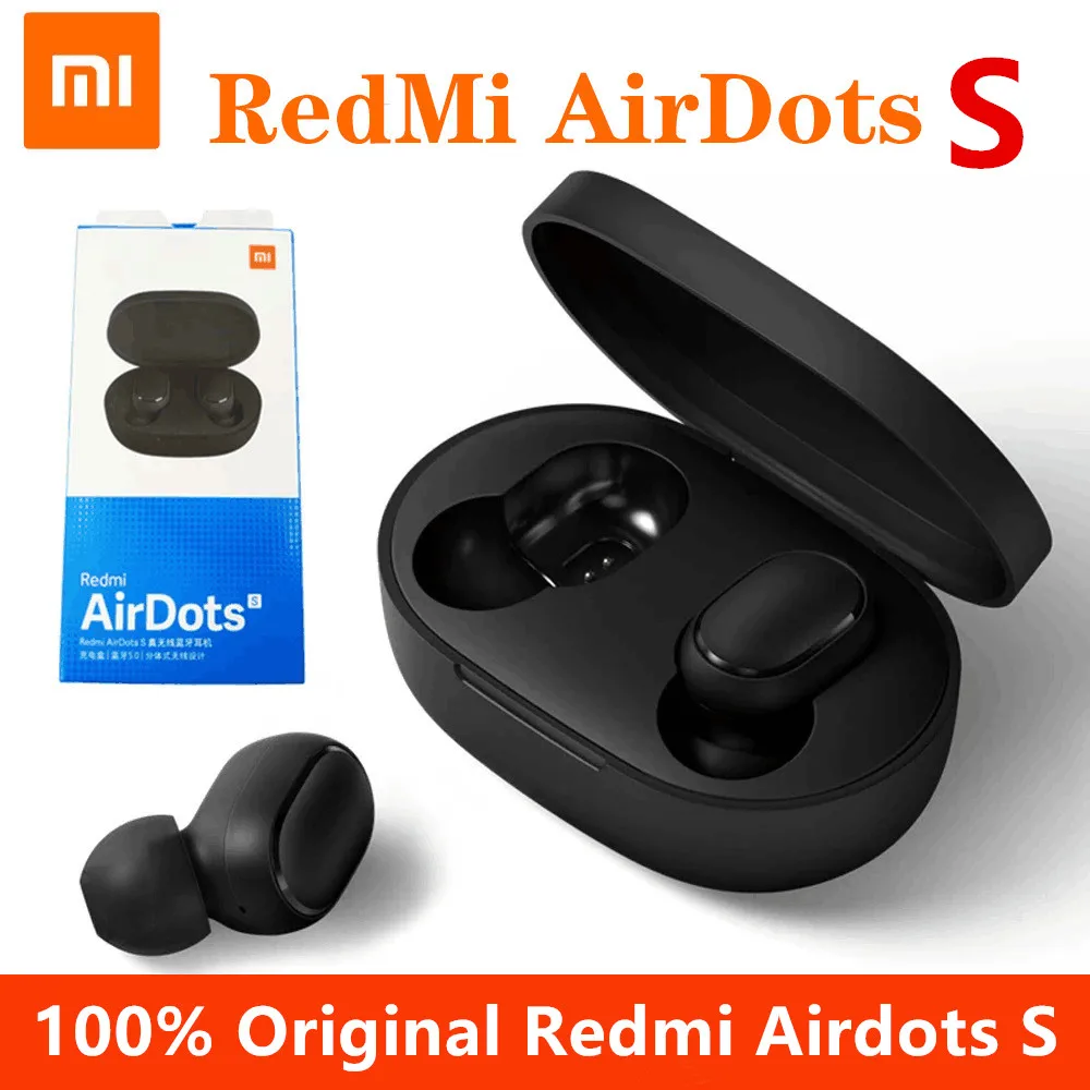 Xiaomi Redmi Airdots S Bluetooth наушники вкладыши TWS с беспроводного (голубой зуб) наушника AI
