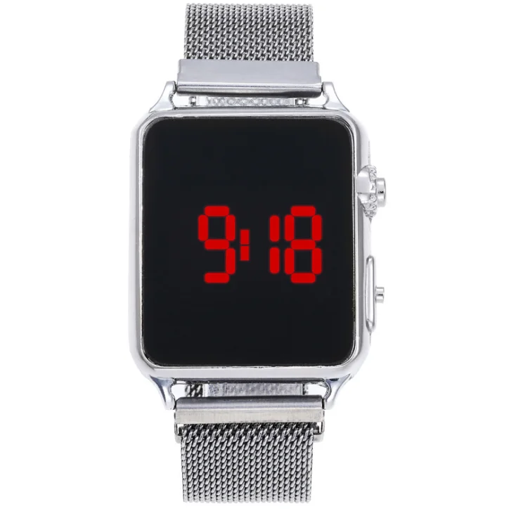 100 шт./лот горячие продажи светодиодные цифровые магнитные часы с ремешком