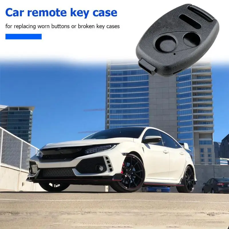 3/4 Buttons Replacement Car Remote Key Fob Shell Case ABS Easy Installation for Accord Crosstour Civic Black 51X36X13mm | Автомобили и