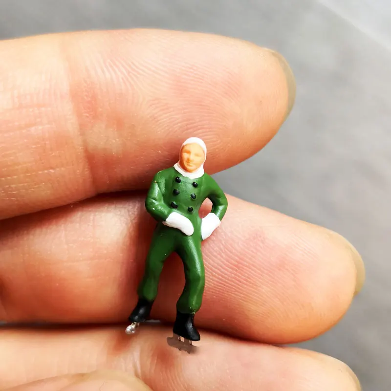 6 шт. 1: 87 HO Масштаб Поезд модель миниатюрный аниме фильм катание на лыжах