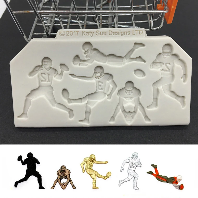 Форма для футбола гольфа регби бейсбола торта 100% платиновая силиконовая форма