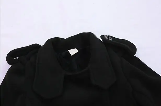 Вельветовое пальто для девочек Новинка года; зимнее детское теплое двубортное длинное повседневное пальто детская одежда