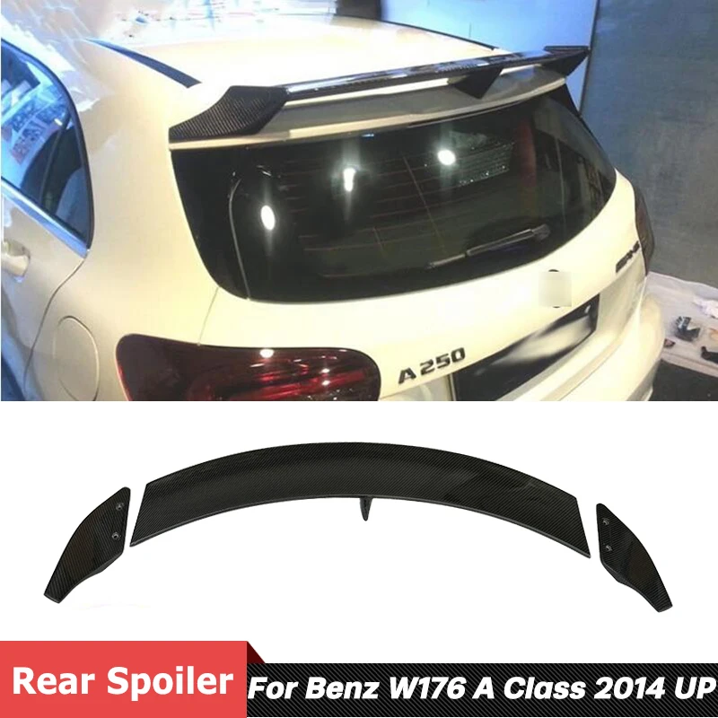 

3 PCS Carbon Fiber Material Back Trunk Wing Rear Spoiler For Benz W176 A Class A180 A200 A260 A45 Tuning 2014 Up