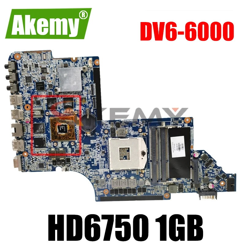 

650854-001 665284-501 665281-601 для струйного принтера HP Pavilion DV6T DV6-6000 Материнская плата ноутбука DDR3 HD6750 1 ГБ GPU 100% полностью тест