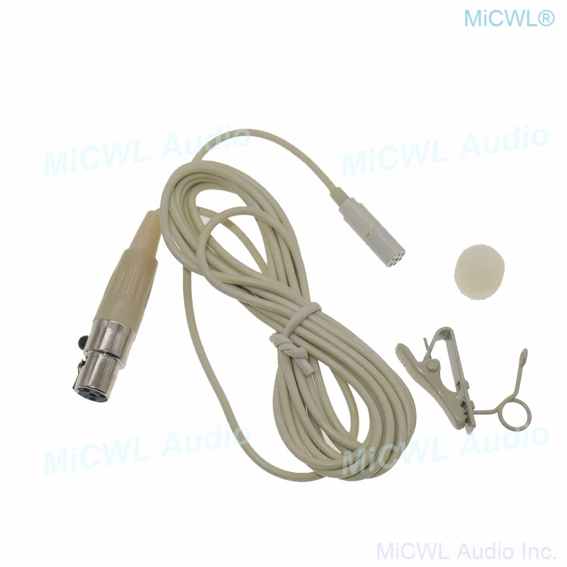 Конденсаторный микрофон Mini XLR TA4F 4Pin для петличного микрофона Shure ME2 бежевый |