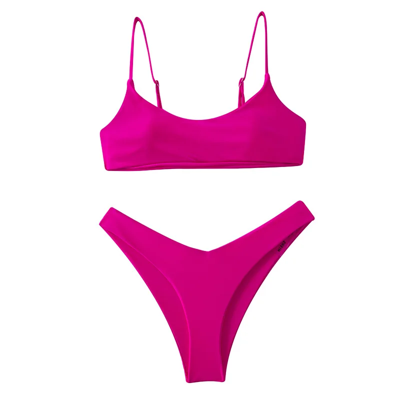 

2021wish Bikini Sexy Solid Color Split Swimsuit Girl