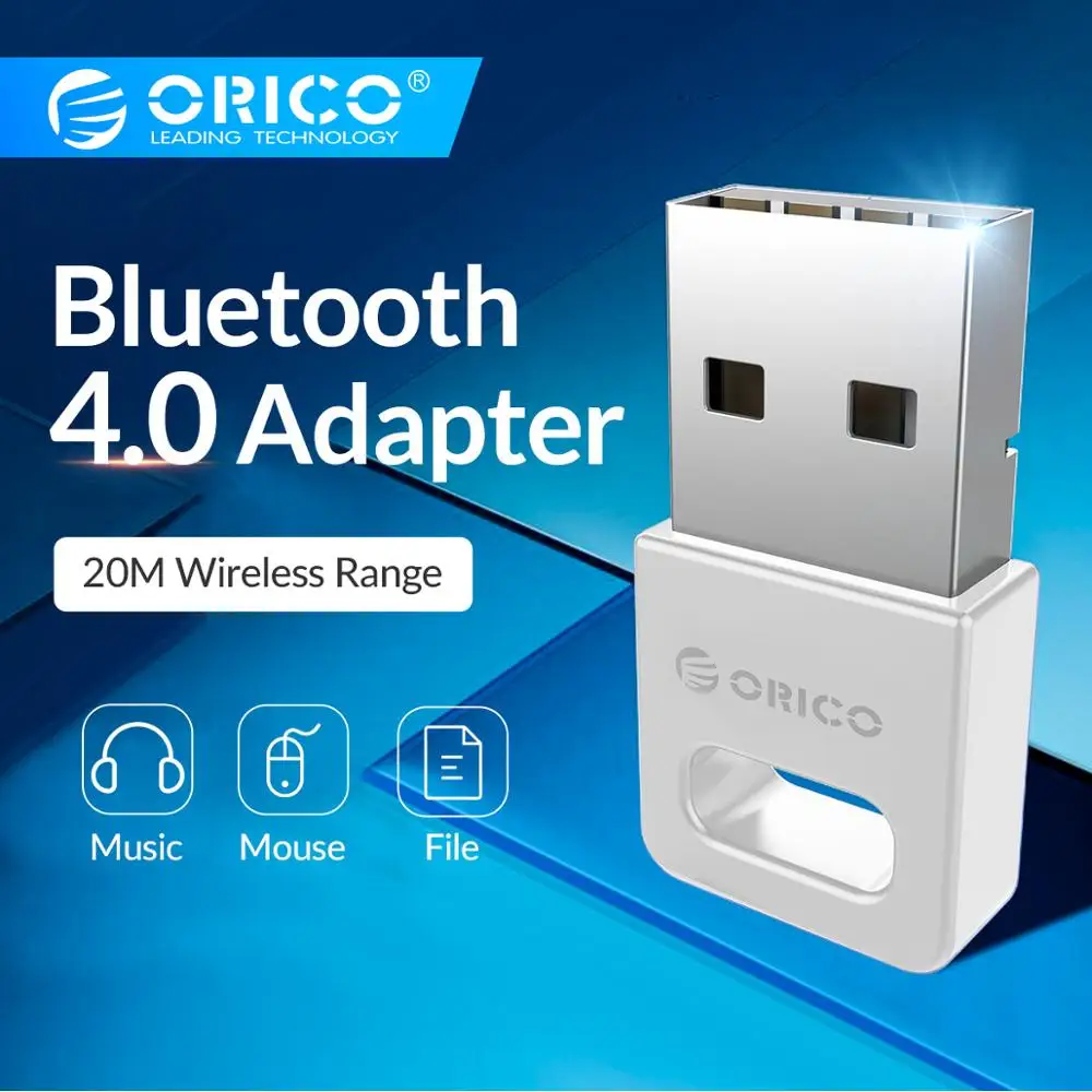ORICO USB Bluetooth адаптер Bluetooth 4,0 ключ aptx музыкальный звуковой приемник адаптер до 20 м беспроводной диапазон для Windows компьютера